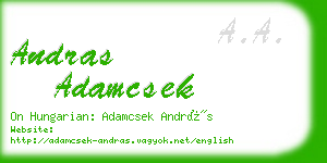 andras adamcsek business card